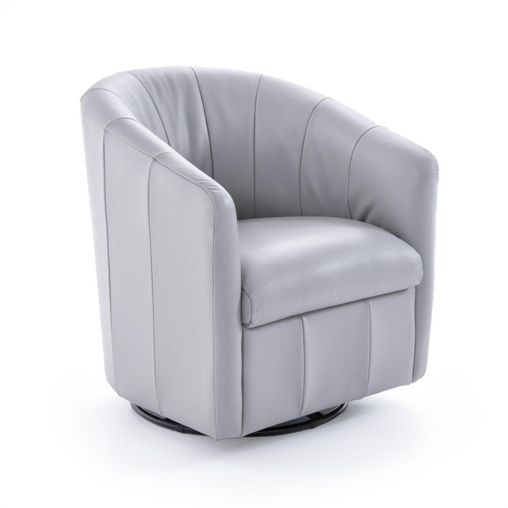 Natuzzi leather swivel chair online
